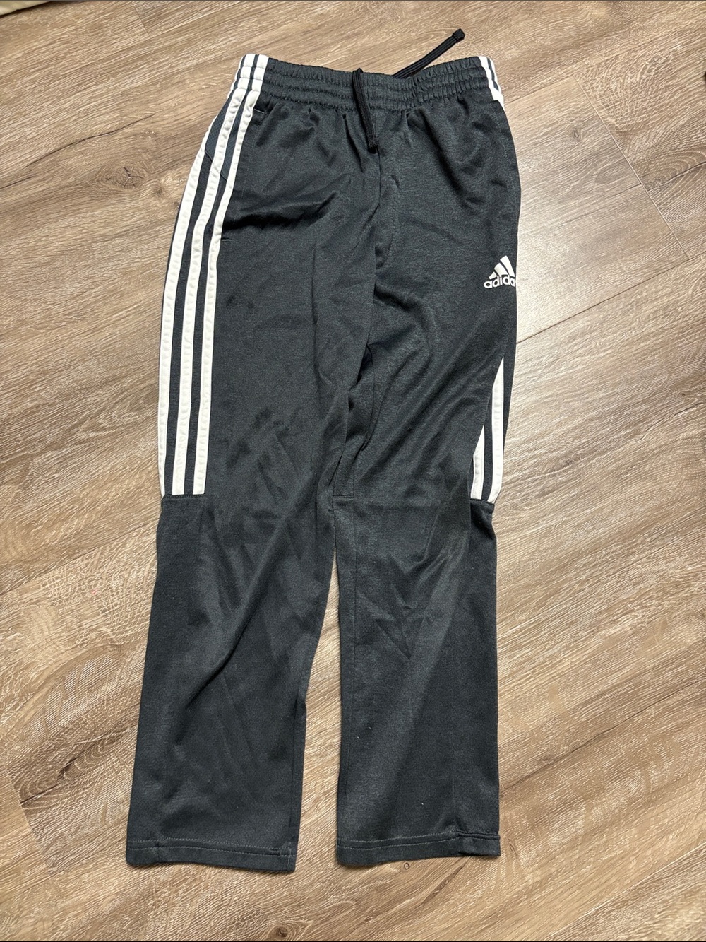 adidas Black Jogger Sweatpants with White Side Stripes
